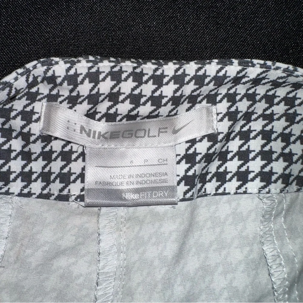 Nike Golf shorts‎ ladies size 6 black & white houndstooth check with pockets